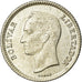 Coin, Venezuela, 25 Centimos, 1954, AU(55-58), Silver, KM:35
