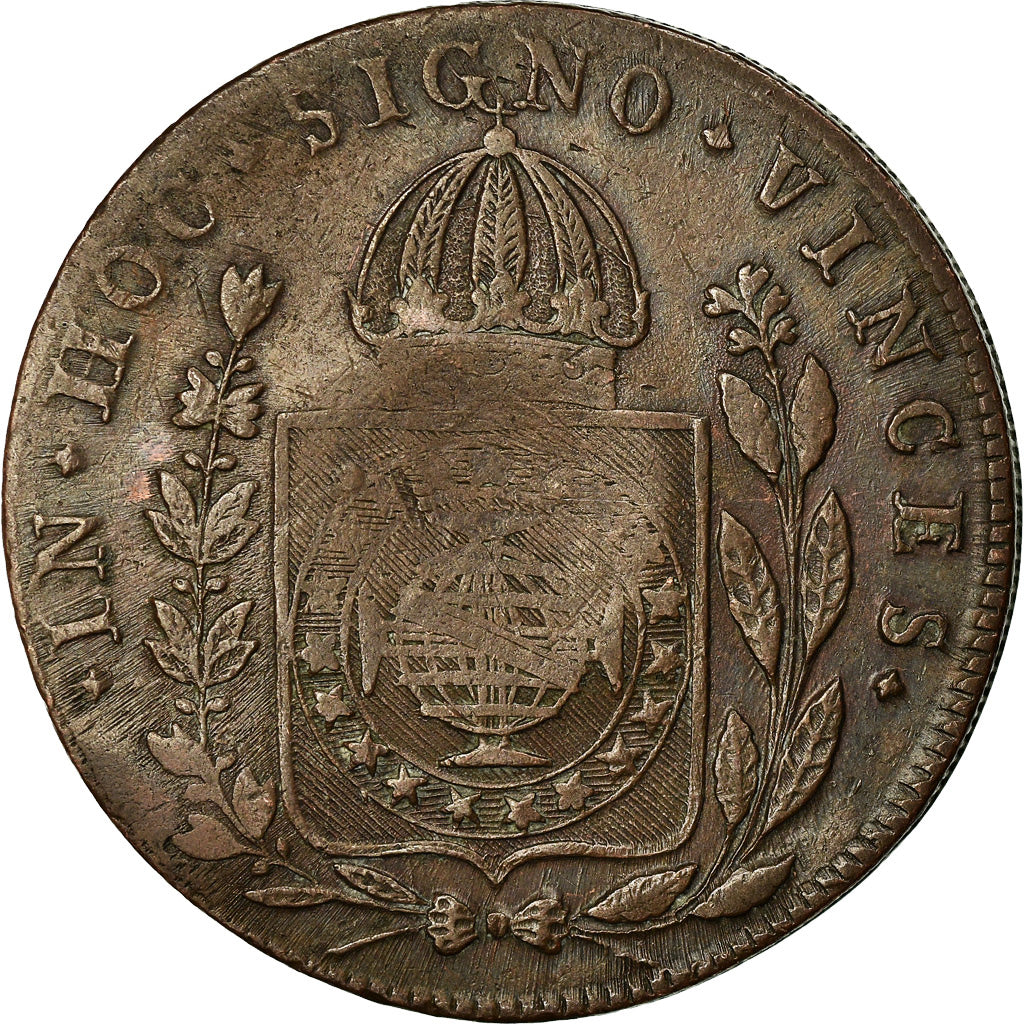 Coin, Brazil, 40 Reis, 1835, Bahia, EF(40-45), Copper, KM:444.1