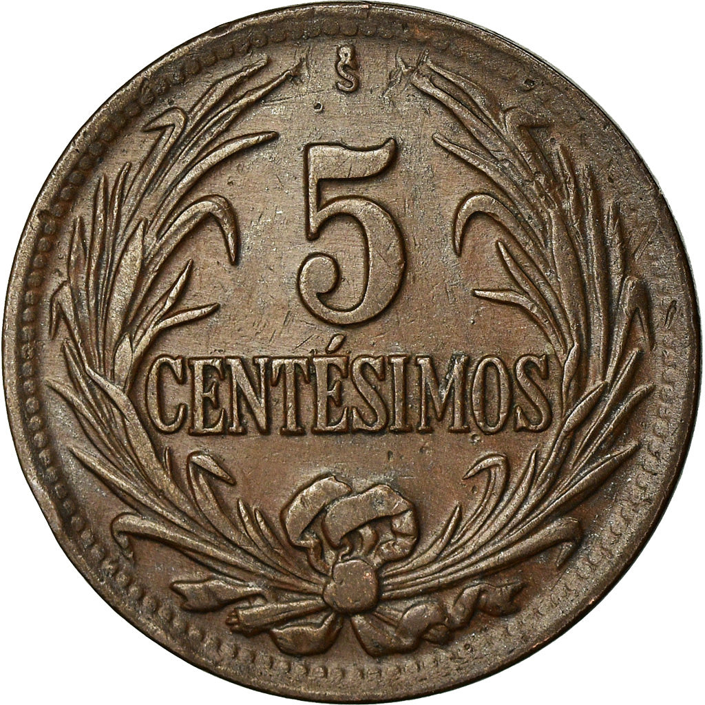 Coin, Uruguay, 5 Centesimos, 1948, Santiago, AU(50-53), Copper, KM:21a