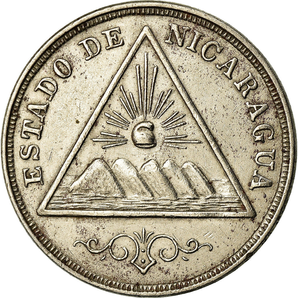 Moneda, Nicaragua, 5 Centavos, 1898, Scoville Mfg. Co., MBC+, Cobre - níquel