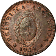 Coin, Argentina, 2 Centavos, 1939, AU(55-58), Bronze, KM:38