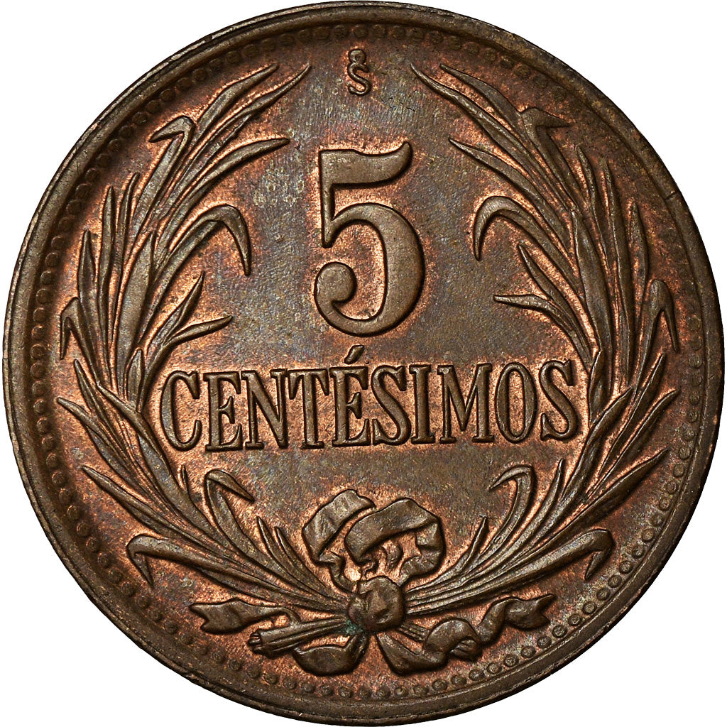 Coin, Uruguay, 5 Centesimos, 1951, Santiago, AU(55-58), Copper, KM:21a