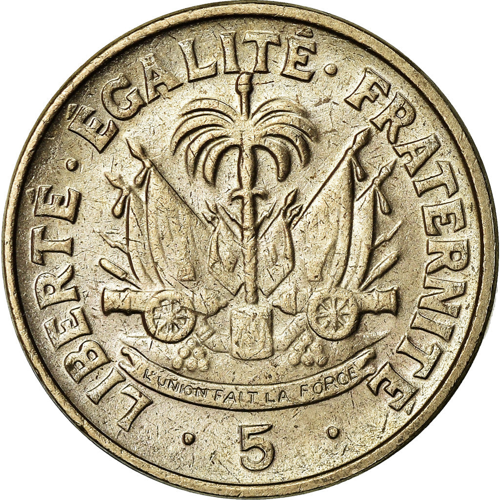 Coin, Haiti, 5 Centimes, 1958, AU(55-58), Copper-Nickel-Zinc, KM:62