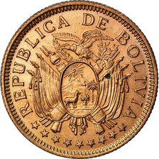 Moneda, Bolivia, 5 Bolivianos, 1951, EBC, Bronce, KM:185