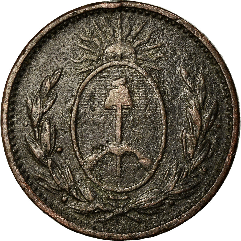 Moneda, Argentina, BUENOS AIRES, Decimo, 1822, Buenos Aires, BC+, Cobre, KM:1