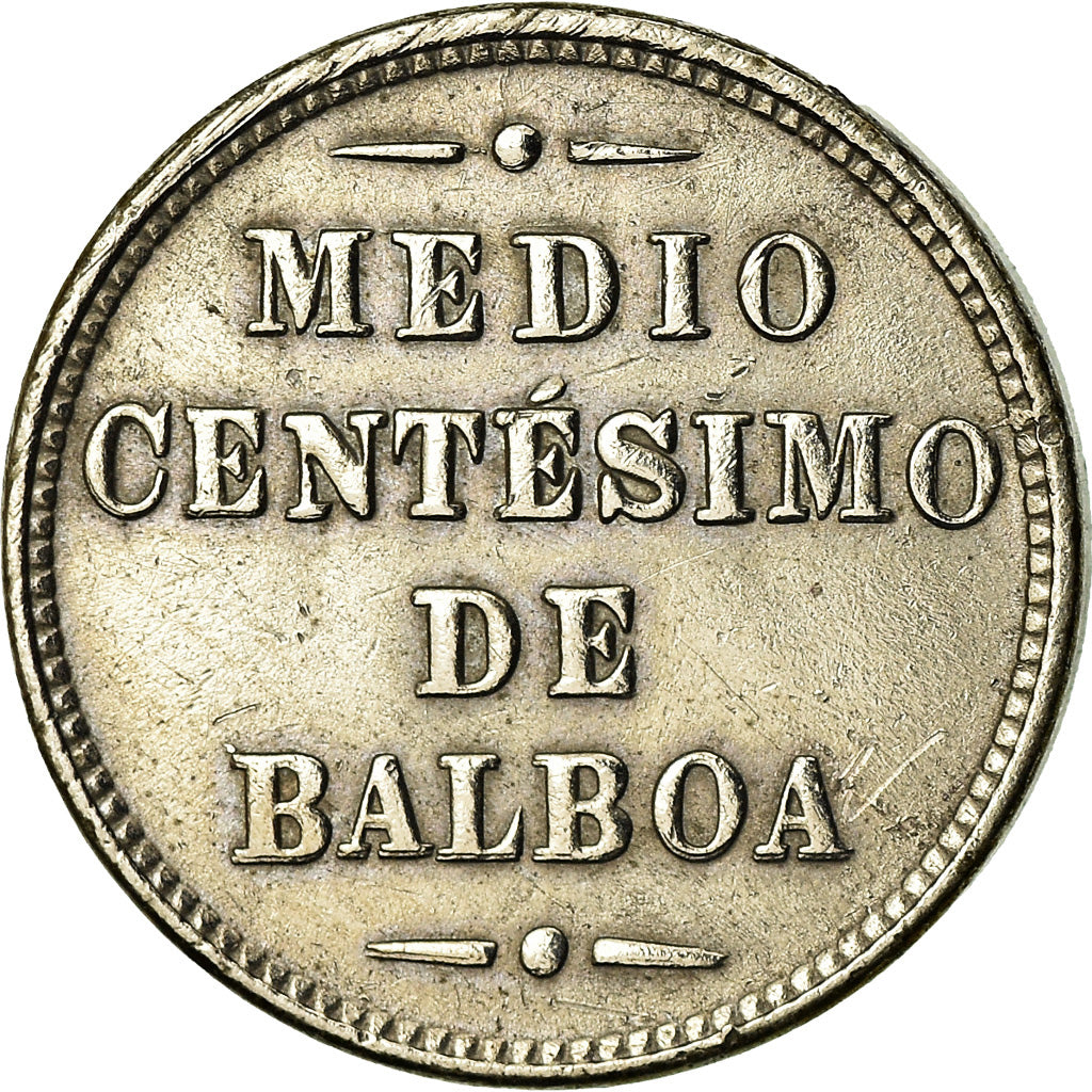 Coin, Panama, 1/2 Centesimo, 1907, EF(40-45), Copper-nickel, KM:6
