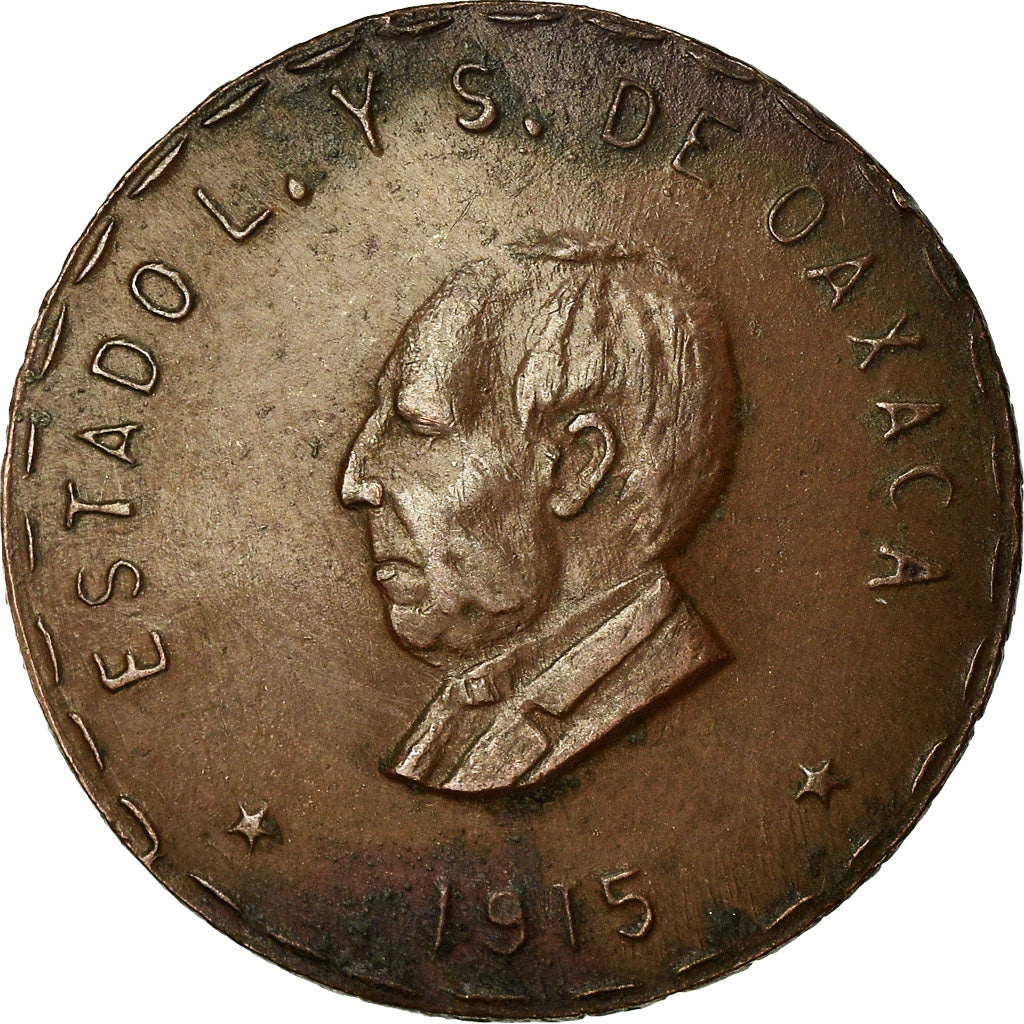Coin, MEXICO-REVOLUTIONARY, OAXACA, 5 Centavos, 1915, EF(40-45), Copper, KM:717