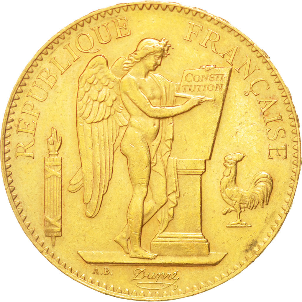 FRANCE, Génie, 100 Francs, 1886, Paris, KM #832, AU(55-58), Gold, Gadoury #1137,