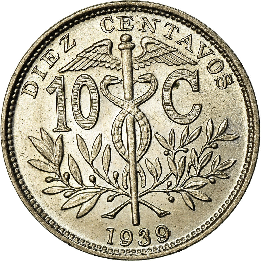 Coin, Bolivia, 10 Centavos, 1939, AU(55-58), Copper-nickel, KM:179.2