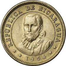 Moeda, Nicarágua, 5 Centavos, 1954, AU(55-58), Cobre-níquel, KM:24.1