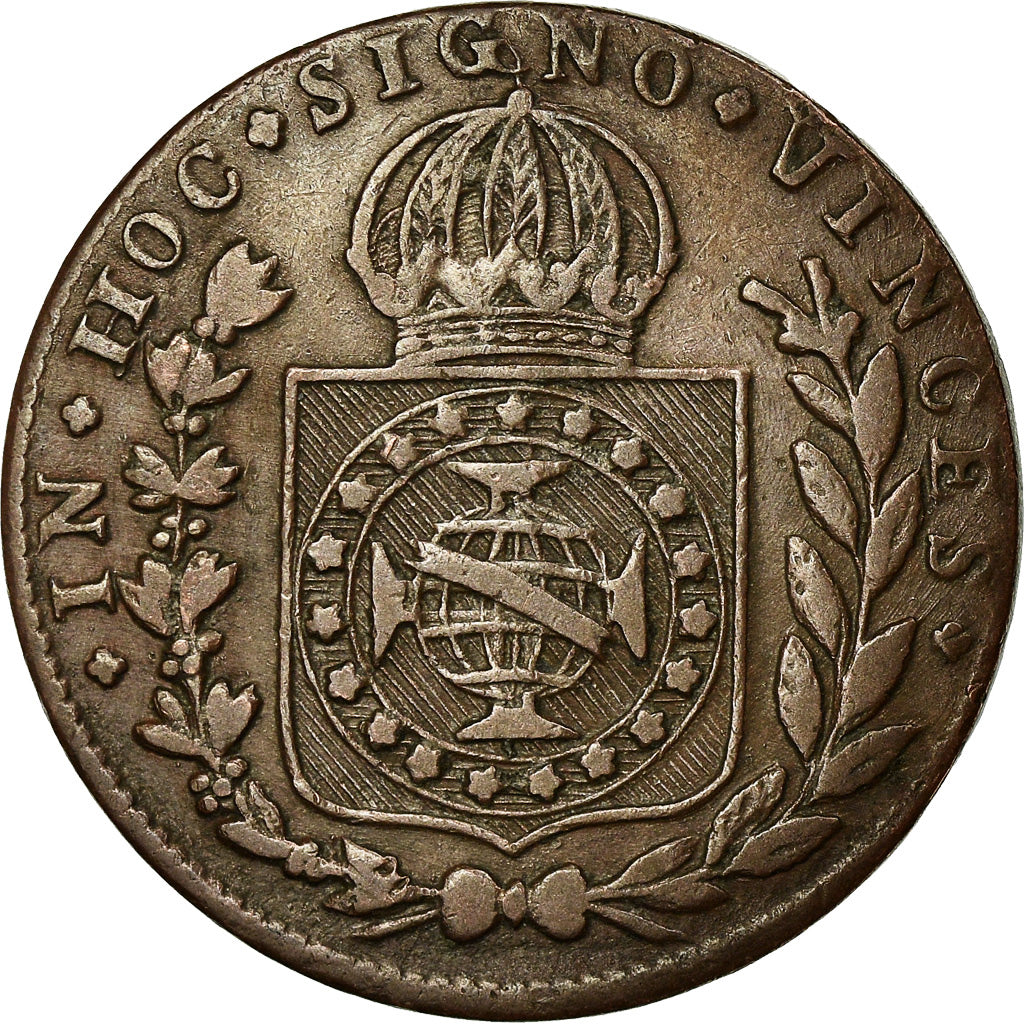 Monnaie, Brésil, Pedro I, 20 Reis, 1825, Rio de Janeiro, TTB, Cuivre, KM:360.1