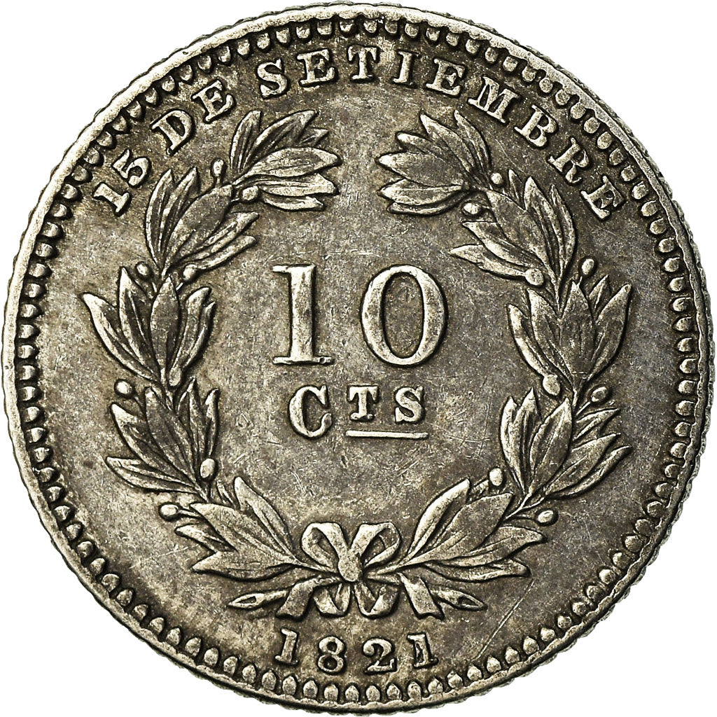 Coin, Nicaragua, 10 Centavos, 1886, Heaton, Birmingham, EF(40-45), Silver, KM:3