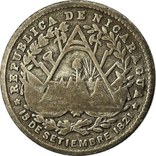 Coin, Nicaragua, 10 Centavos, 1887, Heaton, Birmingham, EF(40-45), Silver, KM:6