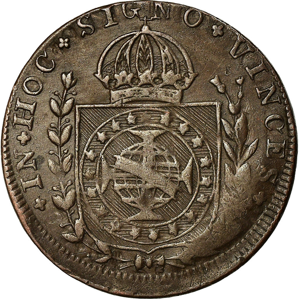 Coin, Brazil, 10 Reis, 1835, Rio de Janeiro, EF(40-45), Copper, KM:423.1