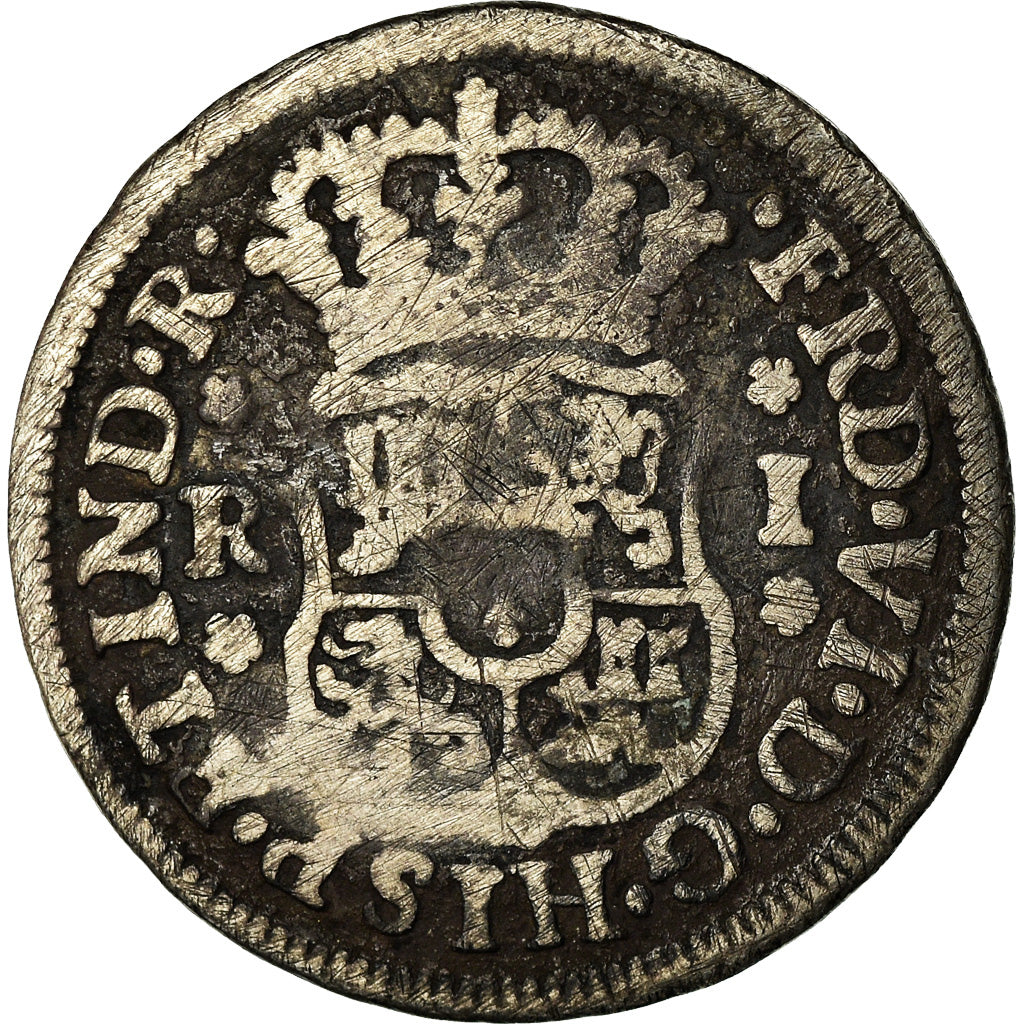 Coin, Mexico, Ferdinand VI, Real, 1749, Mexico City, F(12-15), Silver, KM:76.1