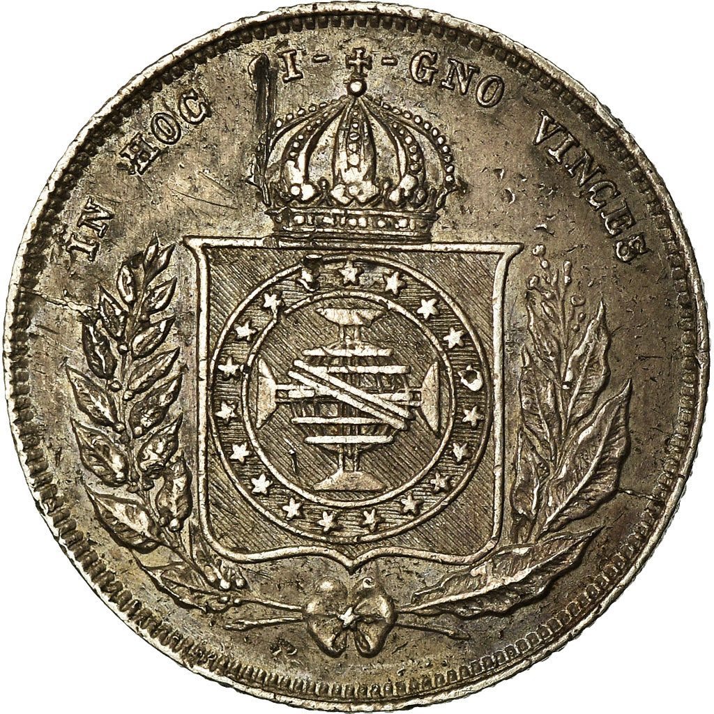 Monnaie, Brésil, Pedro II, 200 Reis, 1854, TTB, Argent, KM:469