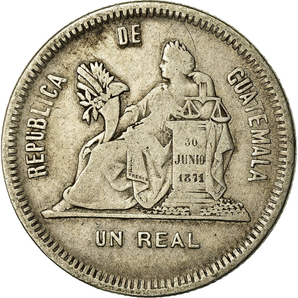 Coin, Guatemala, Real, 1890, VF(20-25), Silver, KM:153a.2