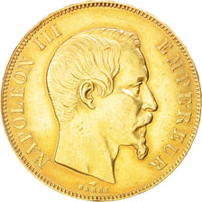 FRANCE, Napoléon III, 50 Francs, 1857, Paris, KM #785.1, EF(40-45), Gold, Gadour