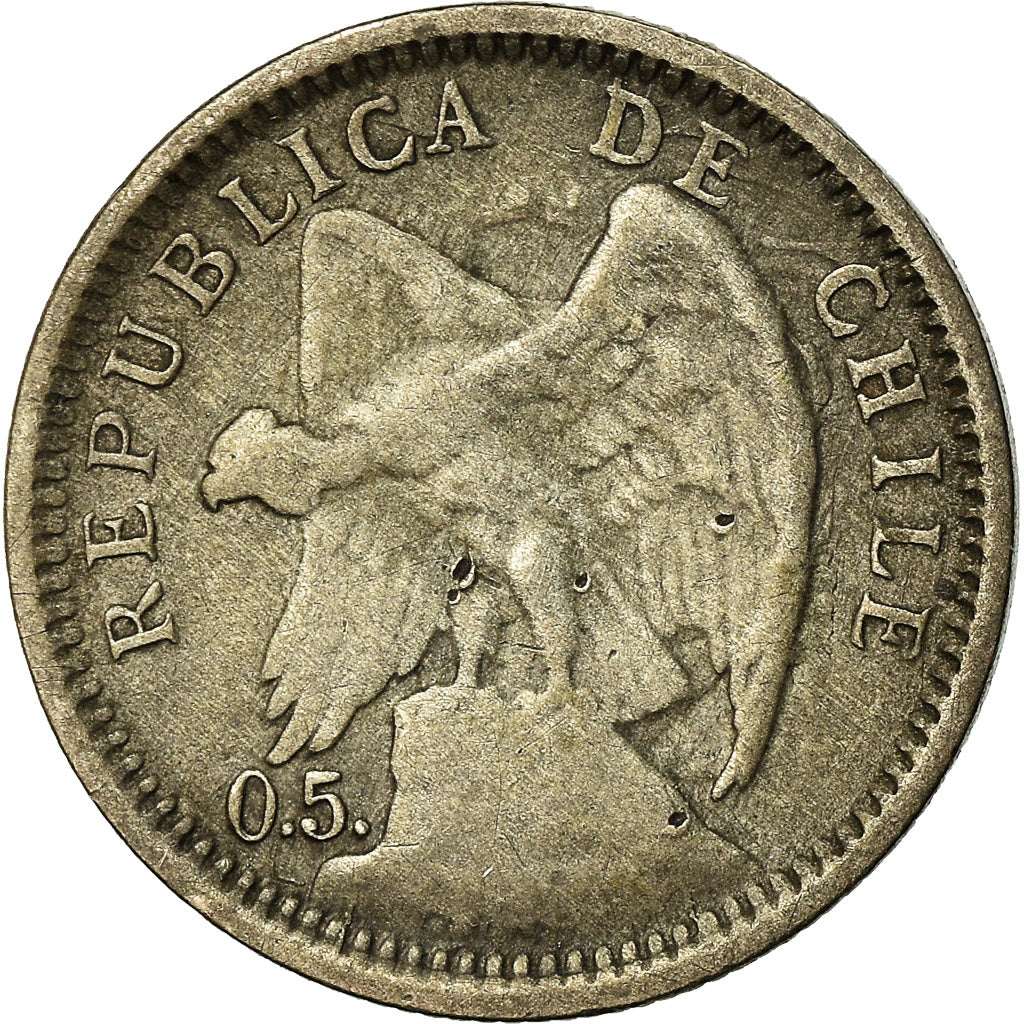Moneda, Chile, 10 Centavos, 1899, MBC, Plata, KM:156.2