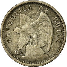 Moneda, Chile, 10 Centavos, 1899, MBC, Plata, KM:156.2
