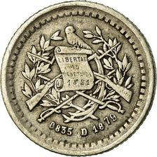 Moneda, Guatemala, 1/2 Real, Medio, 1879, MBC, Plata, KM:152