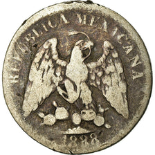 Coin, Mexico, 5 Centavos, 1888, Guanajuato, VF(20-25), Silver, KM:398.5