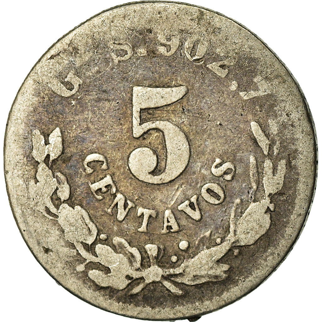 Coin, Mexico, 5 Centavos, 1888, Guanajuato, VF(20-25), Silver, KM:398.5