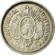 Moeda, Bolívia, 5 Centavos, 1885, EF(40-45), Prata, KM:157.2
