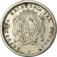 Coin, Uruguay, 10 Centesimos, 1877, Paris, Berlin, Vienna, EF(40-45), KM 14