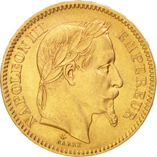 FRANCE, Napoléon III, 20 Francs, 1863, Paris, KM #801.1, AU(55-58), Gold, Gadour