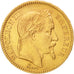 FRANCE, Napoléon III, 20 Francs, 1863, Paris, KM #801.1, AU(55-58), Gold, Gadour