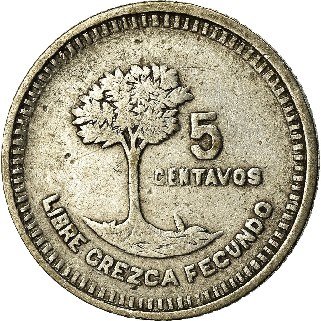 Moeda, Guatemala, 5 Centavos, 1949, EF(40-45), Prata, KM:255