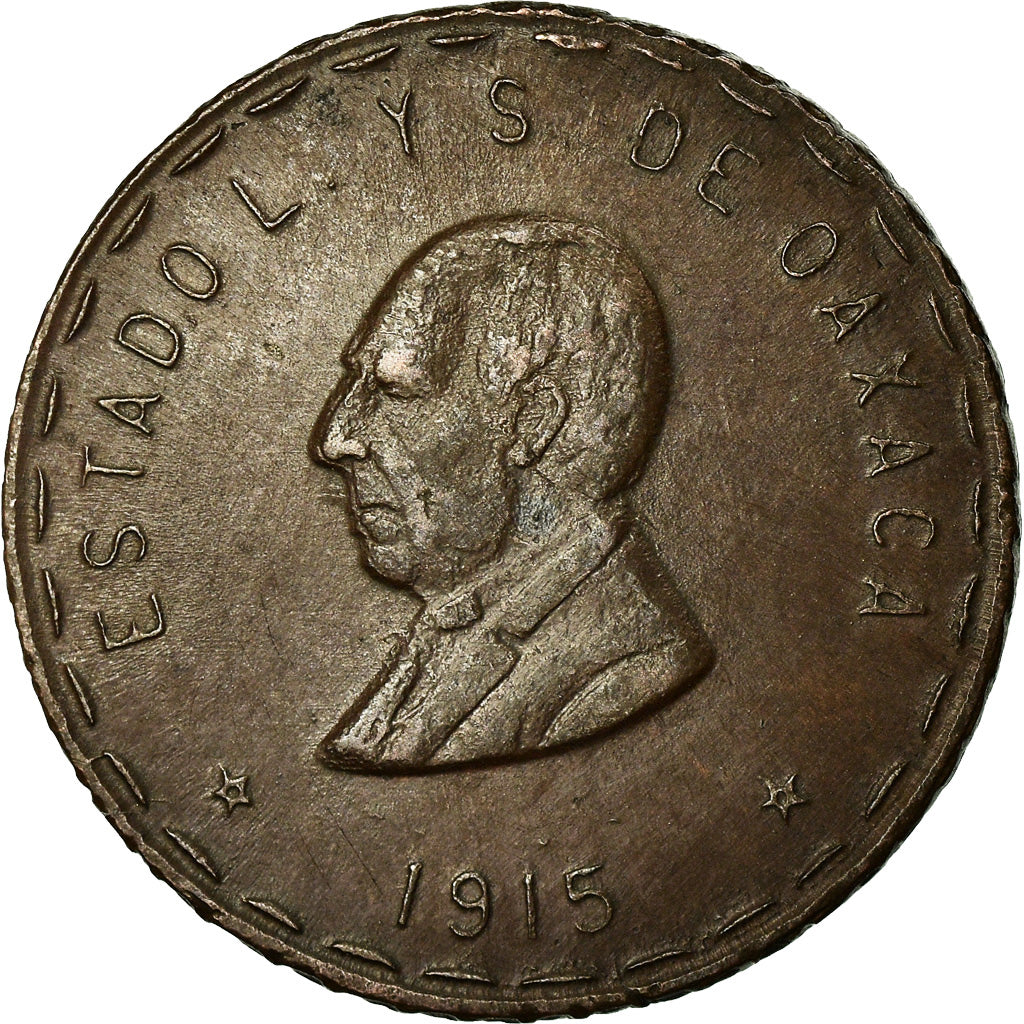 Coin, MEXICO-REVOLUTIONARY, OAXACA, 10 Centavos, 1915, EF(40-45), Copper, KM:726