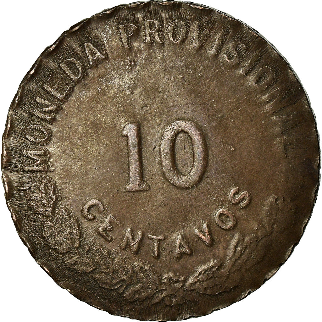 Coin, MEXICO-REVOLUTIONARY, OAXACA, 10 Centavos, 1915, EF(40-45), Copper, KM:726