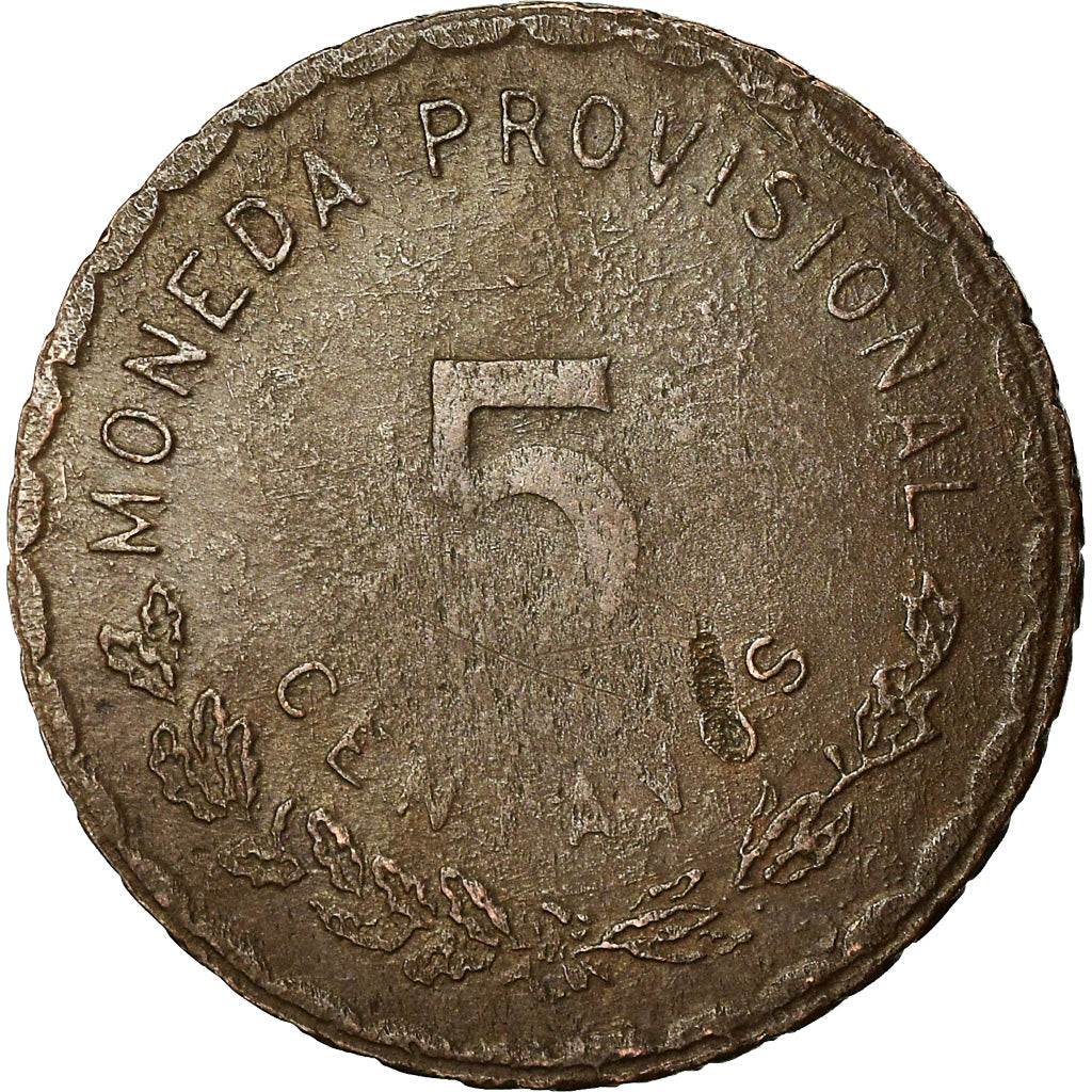 Coin, MEXICO-REVOLUTIONARY, OAXACA, 5 Centavos, 1915, EF(40-45), Copper, KM:719
