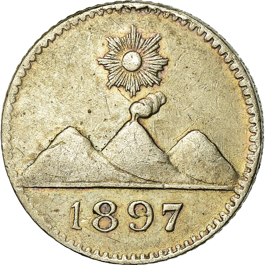 Coin, Guatemala, 1/4 Réal, 1897, EF(40-45), Silver, KM:162
