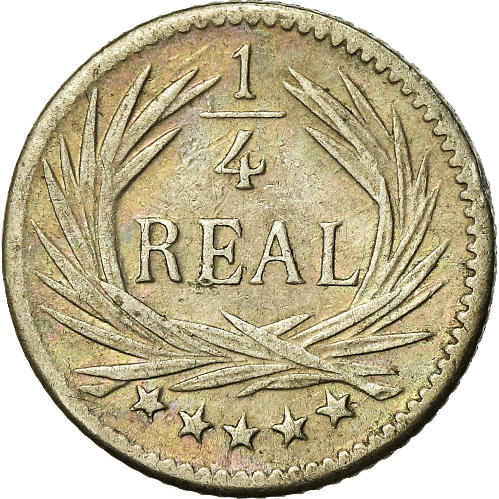 Coin, Guatemala, 1/4 Réal, 1897, EF(40-45), Silver, KM:162