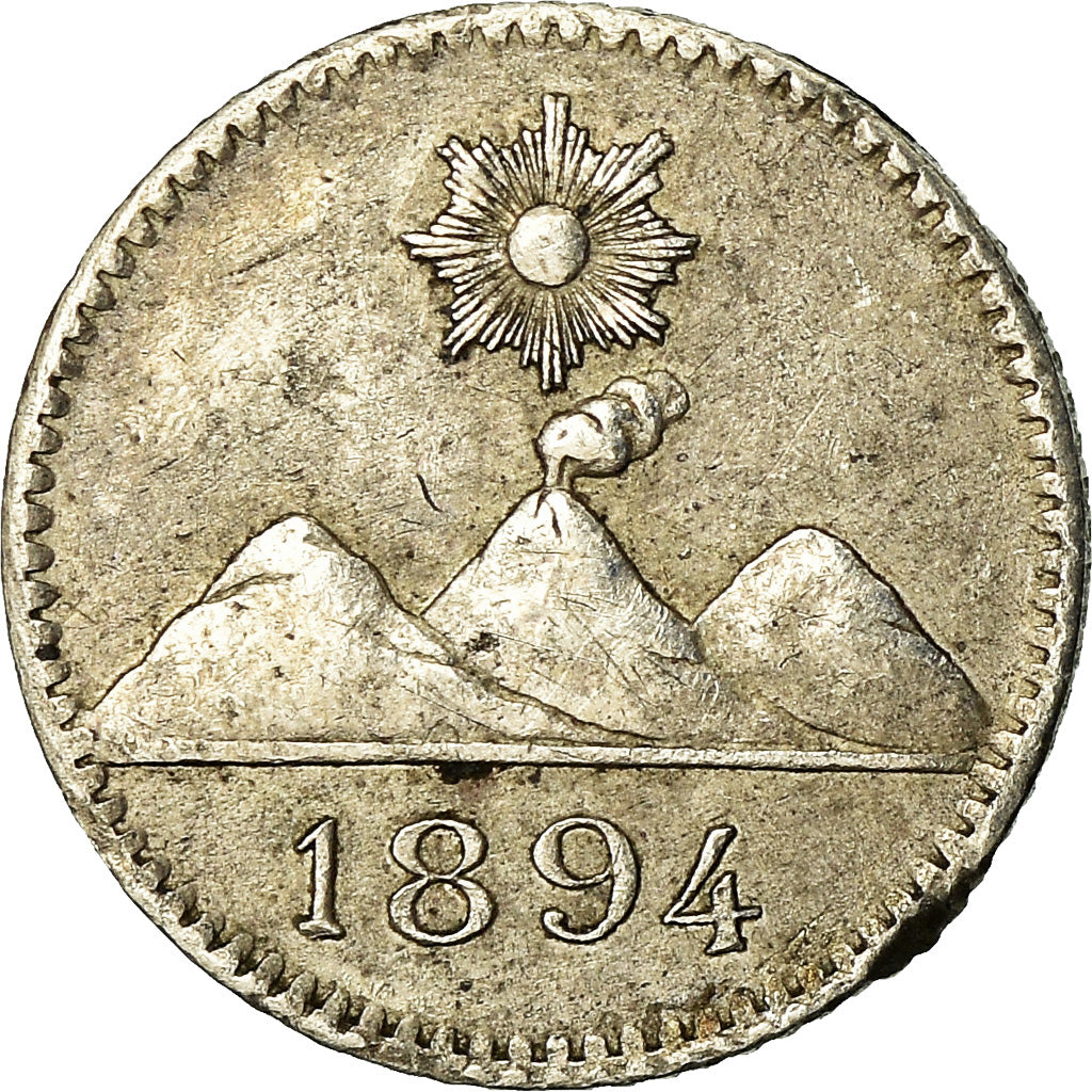 Coin, Guatemala, 1/4 Réal, 1894, EF(40-45), Silver, KM:162