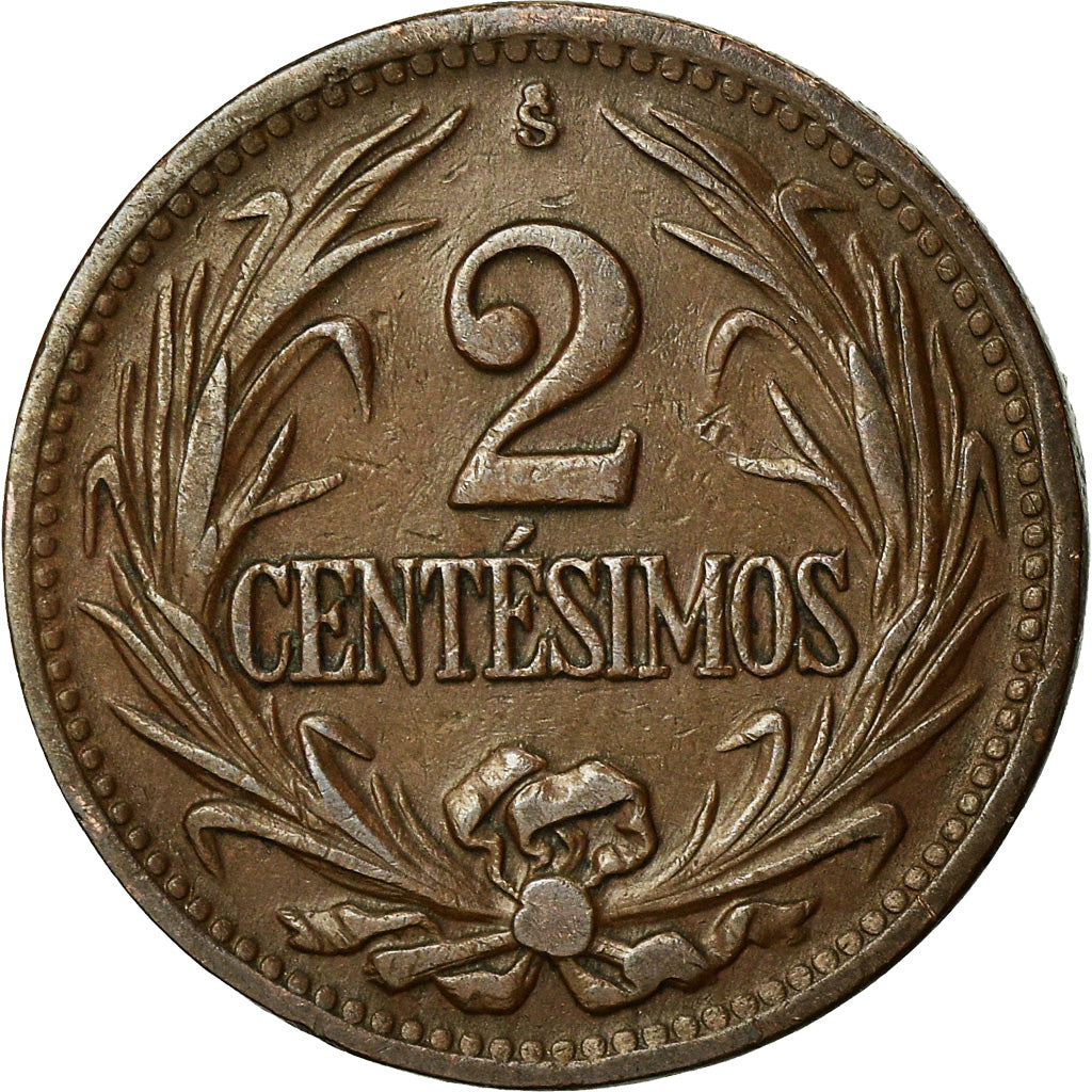 Monnaie, Uruguay, 2 Centesimos, 1943, Santiago, TTB+, Copper-Tin-Zinc, KM:20a