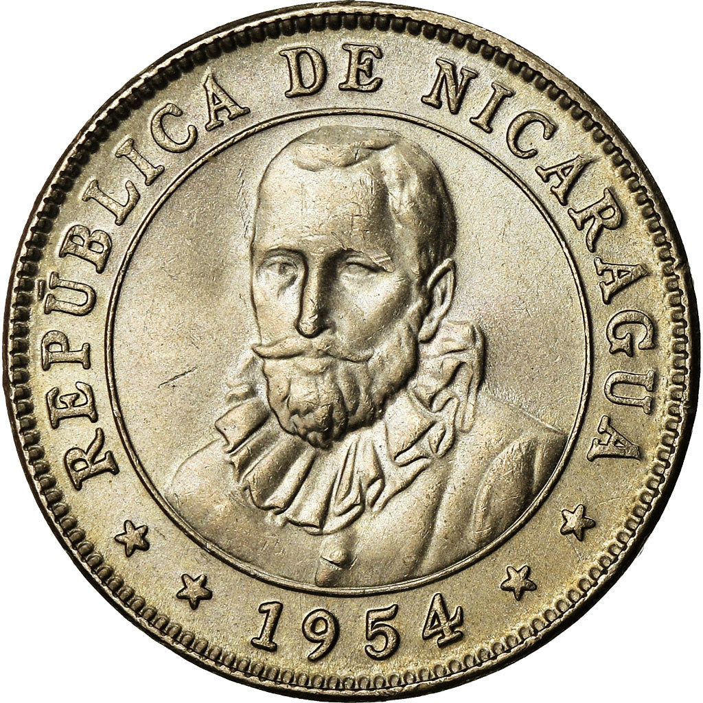 Moneda, Nicaragua, 10 Centavos, 1954, EBC, Cobre - níquel, KM:17.1