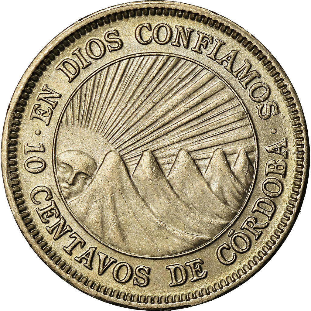 Moneda, Nicaragua, 10 Centavos, 1954, EBC, Cobre - níquel, KM:17.1
