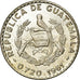 Coin, Guatemala, 25 Centavos, 1961, AU(55-58), Silver, KM:263