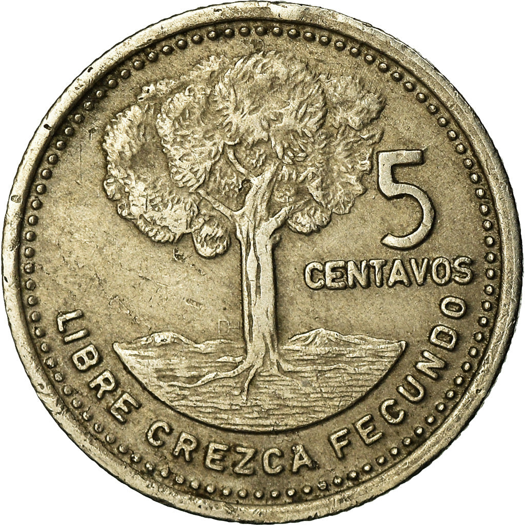 Coin, Guatemala, 5 Centavos, 1981, EF(40-45), Copper-nickel, KM:276.3