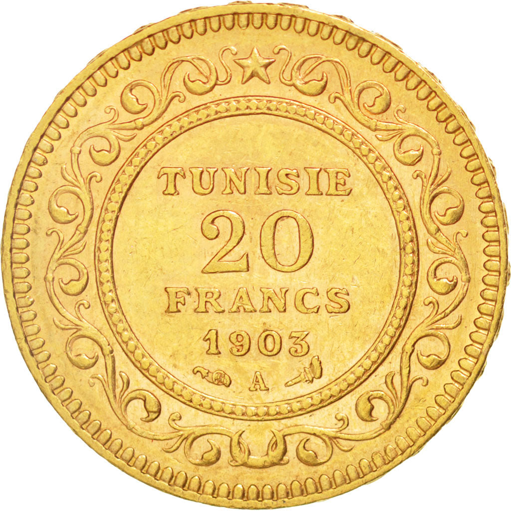 Tunisie, Protectorat français, 20 Francs or 1903 A (Paris), KM 234
