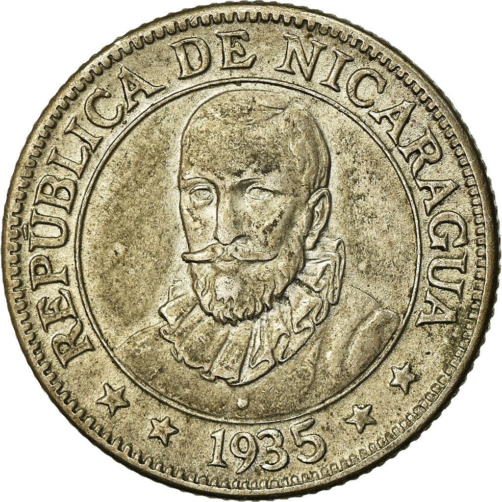 Monnaie, Nicaragua, 10 Centavos, 1935, Heaton, TTB+, Argent, KM:13