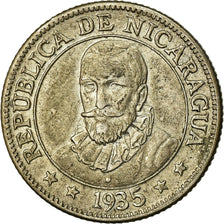 Monnaie, Nicaragua, 10 Centavos, 1935, Heaton, TTB+, Argent, KM:13