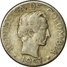 Coin, Colombia, 10 Centavos, 1951, VF(30-35), Silver, KM:207.2