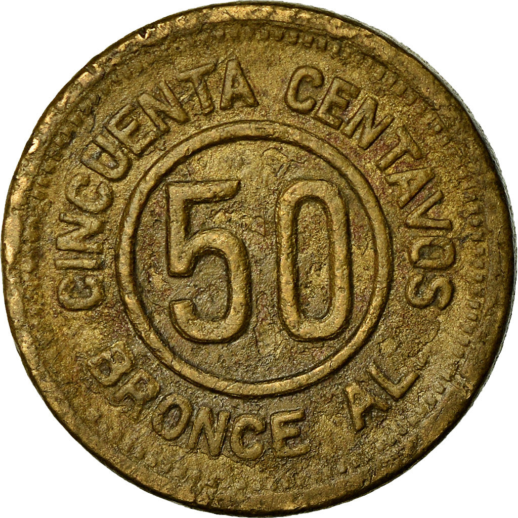 Coin, Guatemala, 50 Centavos, 1922, EF(40-45), Aluminum-Bronze, KM:232.1