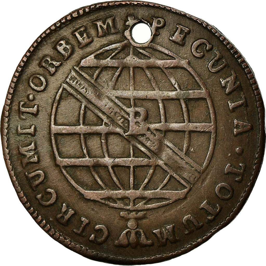 Coin, Brazil, Joao, 20 Reis, 1812, Bahia, EF(40-45), Copper, KM:233.2
