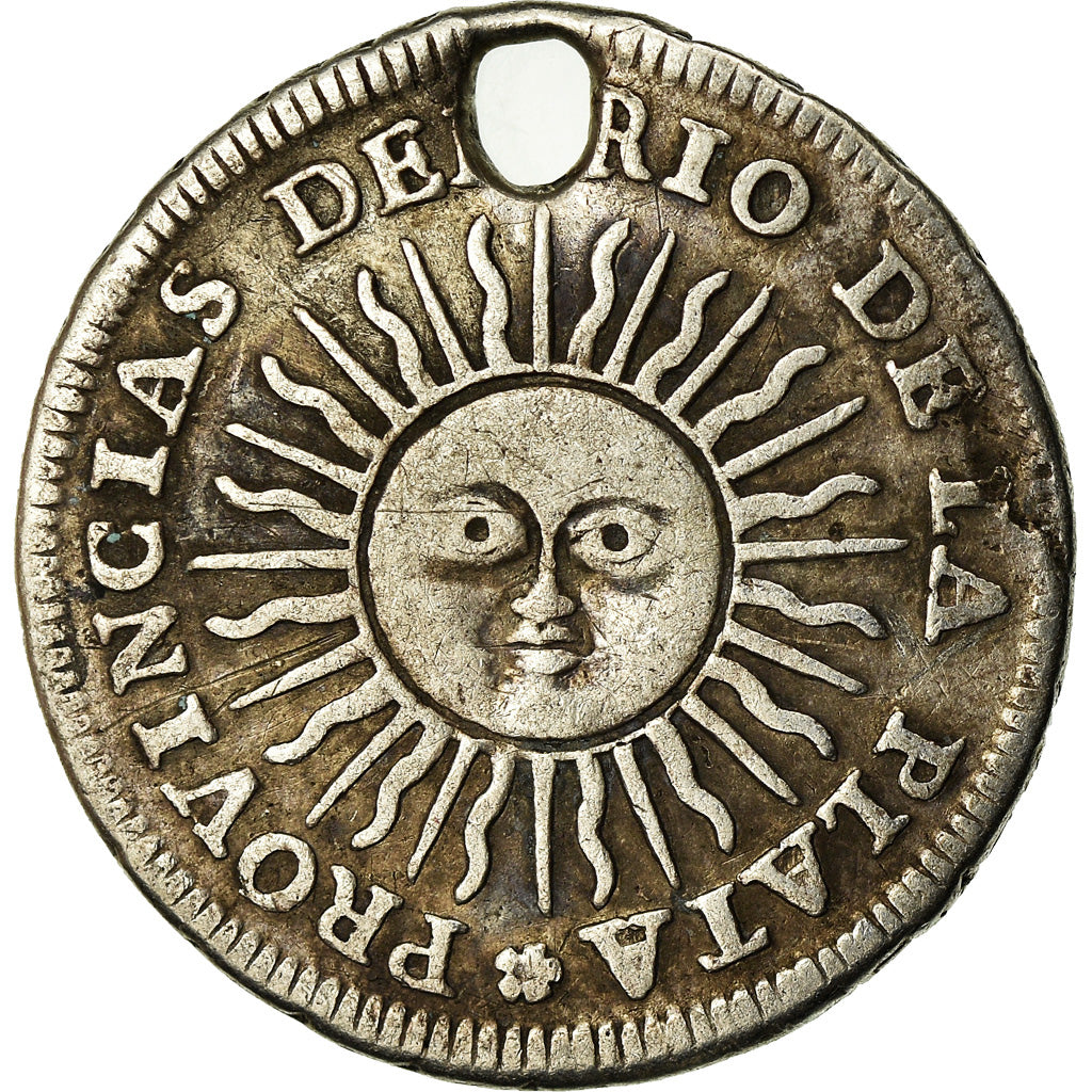 Moneda, Argentina, Real, 1813, Potosi, Bolivia, BC+, Plata, KM:2